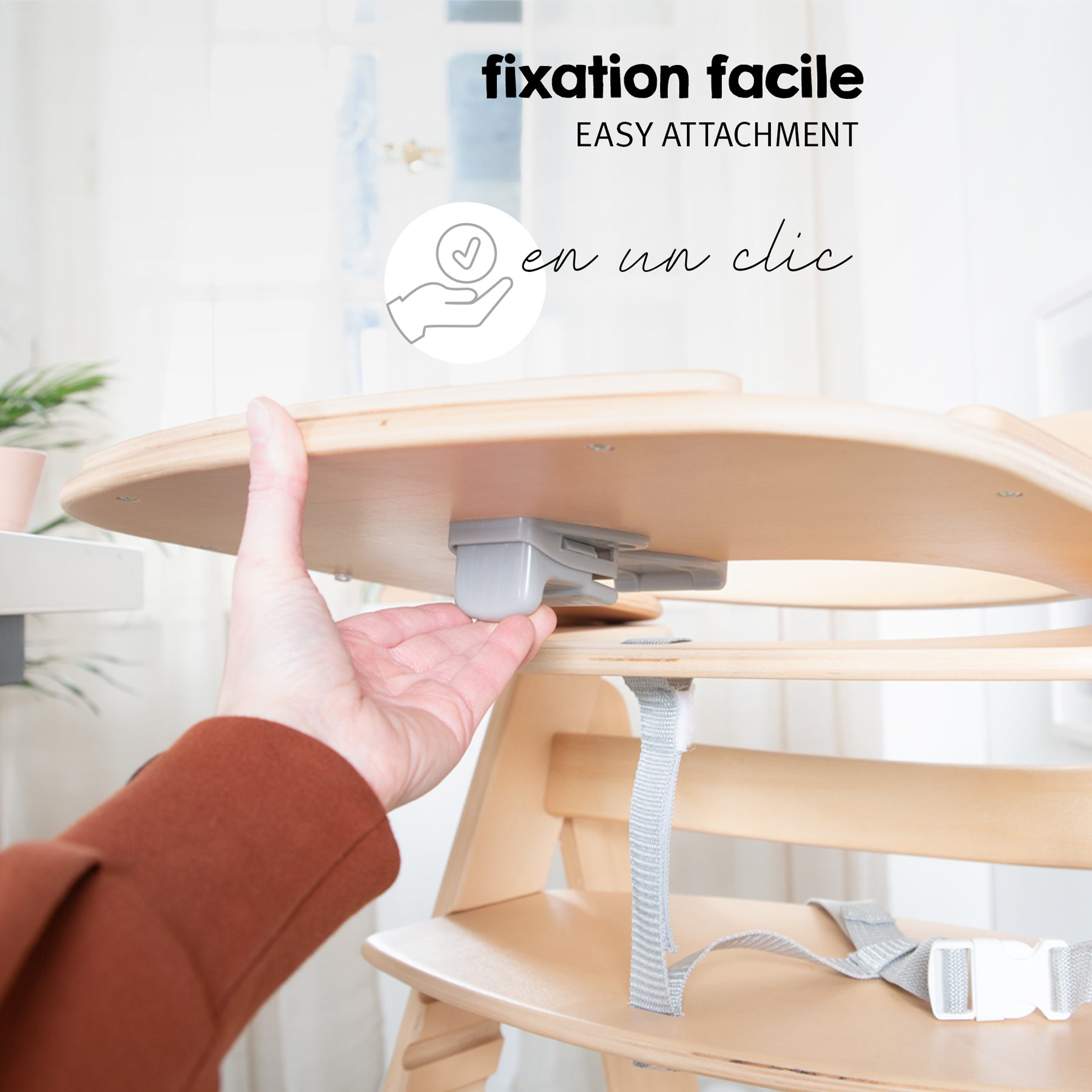 roba Plateau de repas en bois pour chaise haute Sit Up Flex