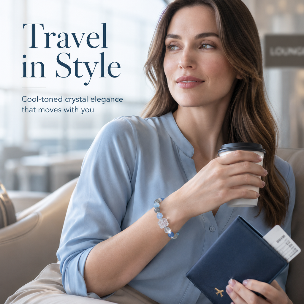 VoxorAI L8 Bracelet en cristal, Collier et bracelet en perles originaux faits main à faire soi-même pour chance et richesse, Style haut de gamme tendance luxe discret