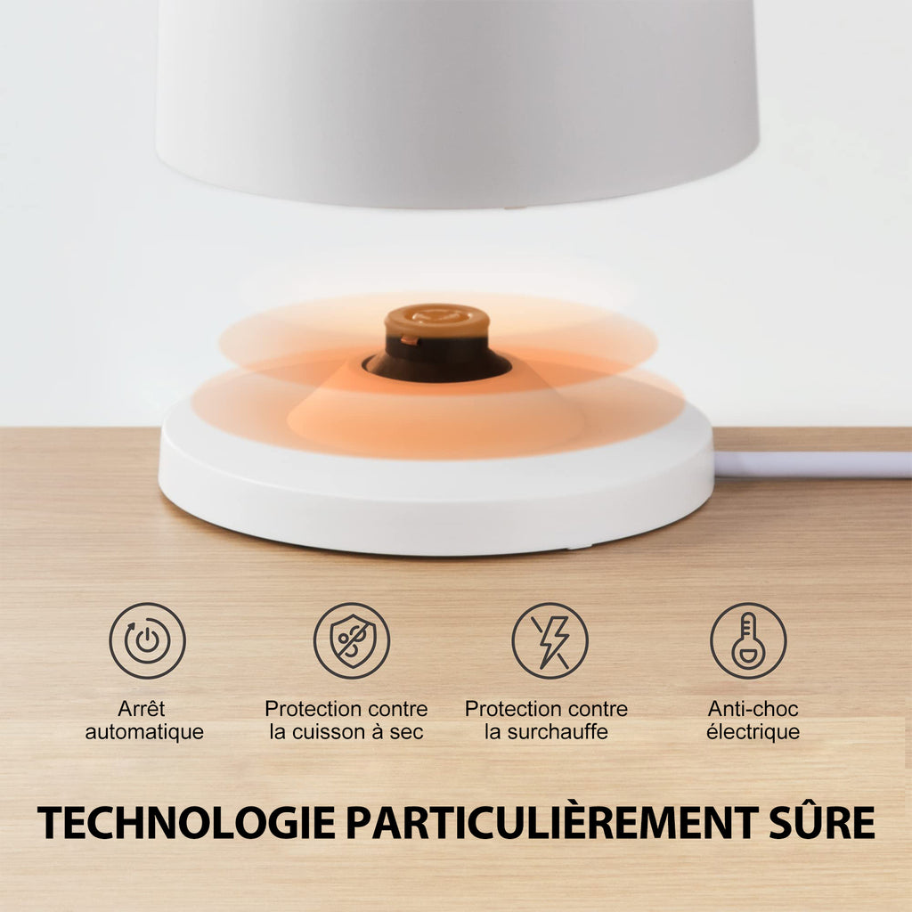 Midea Bouilloire électrique en acier inoxydable - 1,5 L - 2200 W - Ébullition rapide - Contrôle de la température - Maintien au chaud de 45 à 100 °C - Affichage LED - Double paroi - Sans BPA - Blanc