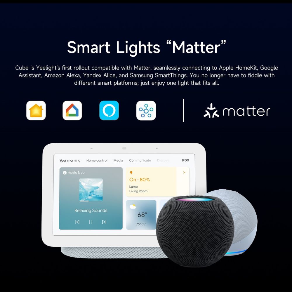 Yeelight Cube Lampe connectée cubique avec extension du panneau