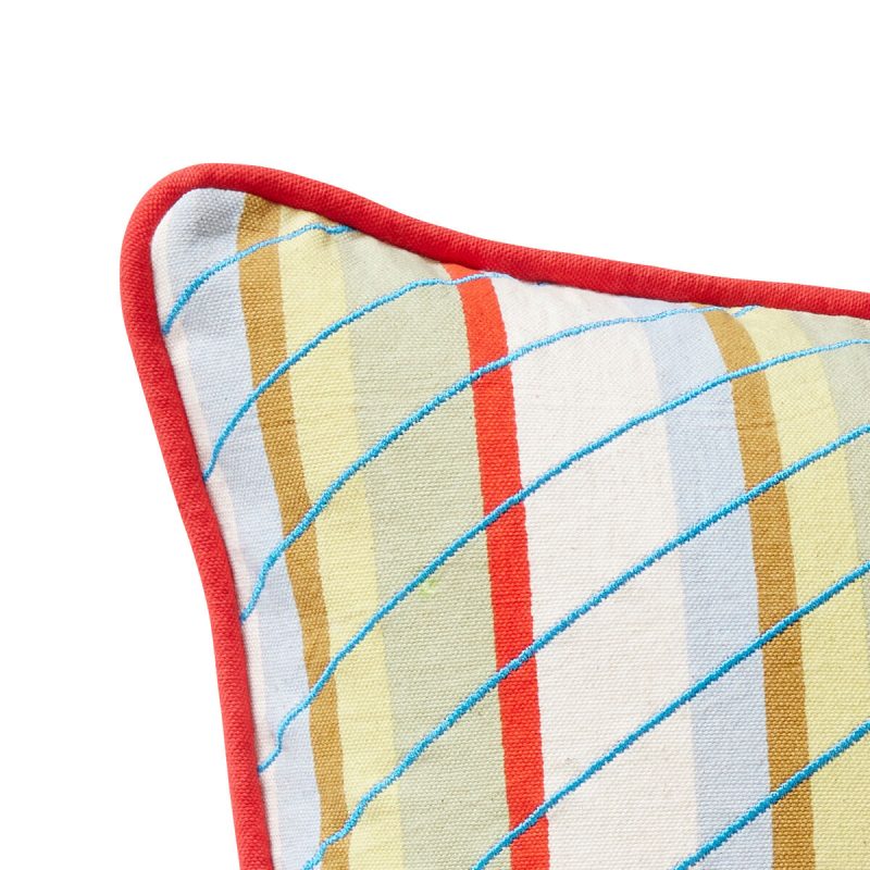 Hübsch Coussin Kiwi Multicolore