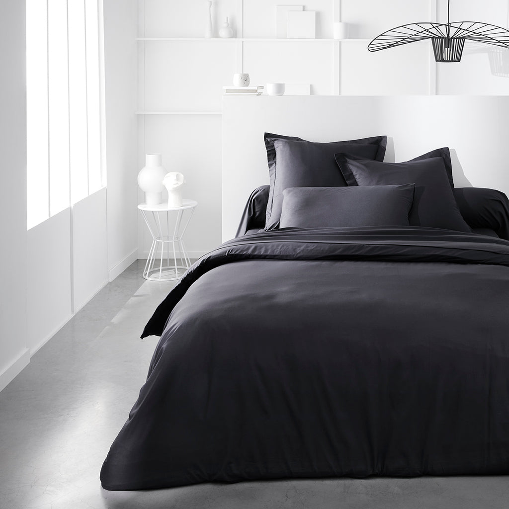 TODAY Essential Housse de couette en coton charbon - 240 x 260 cm