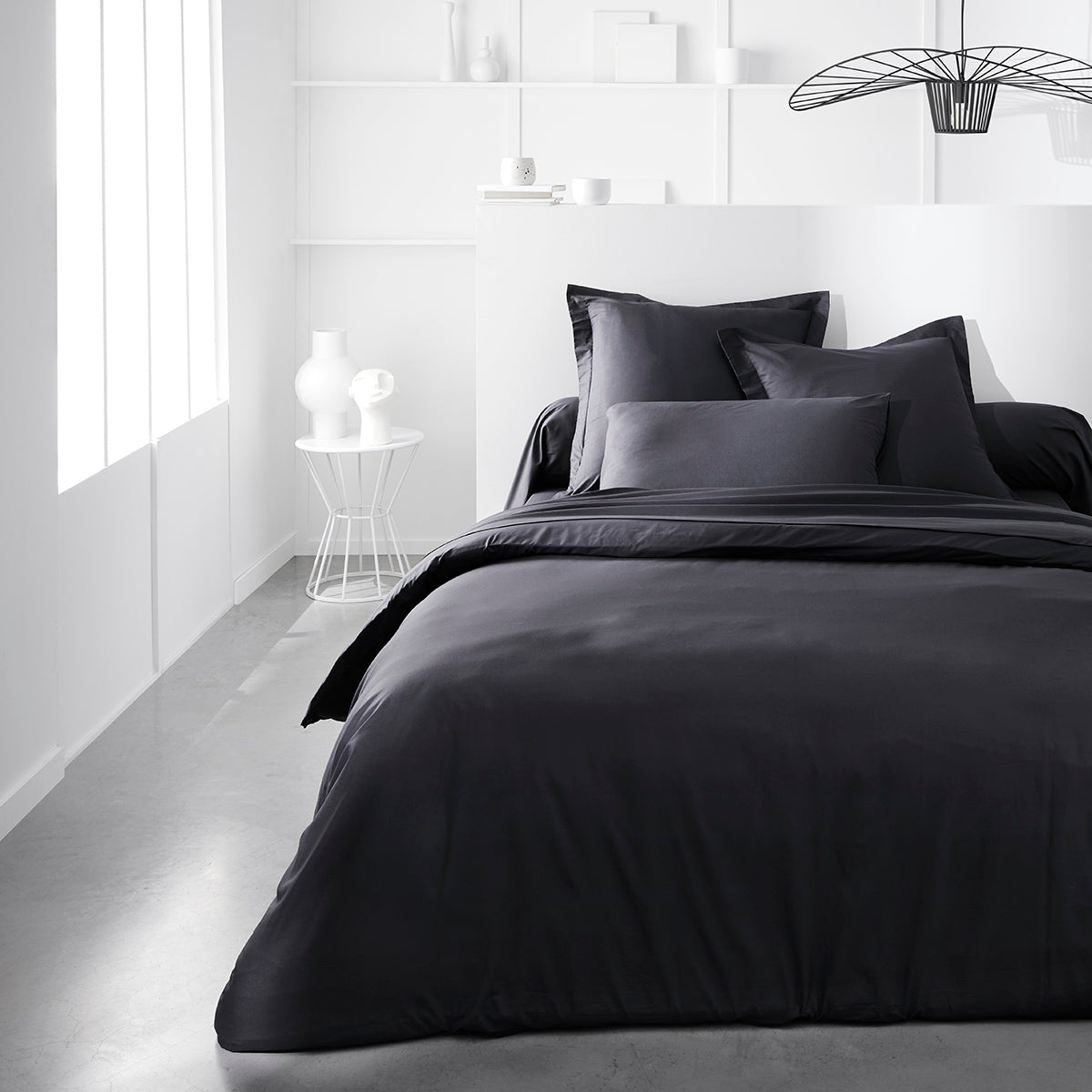 TODAY Essential Housse de couette en coton charbon - 240 x 260 cm