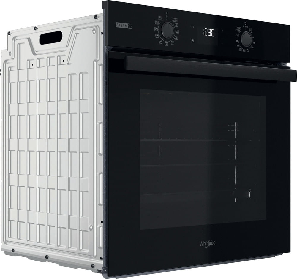 WHIRLPOOL OMSR58RU1SB Four encastrable pyrolyse noir Steam+ 71 L Classe A+