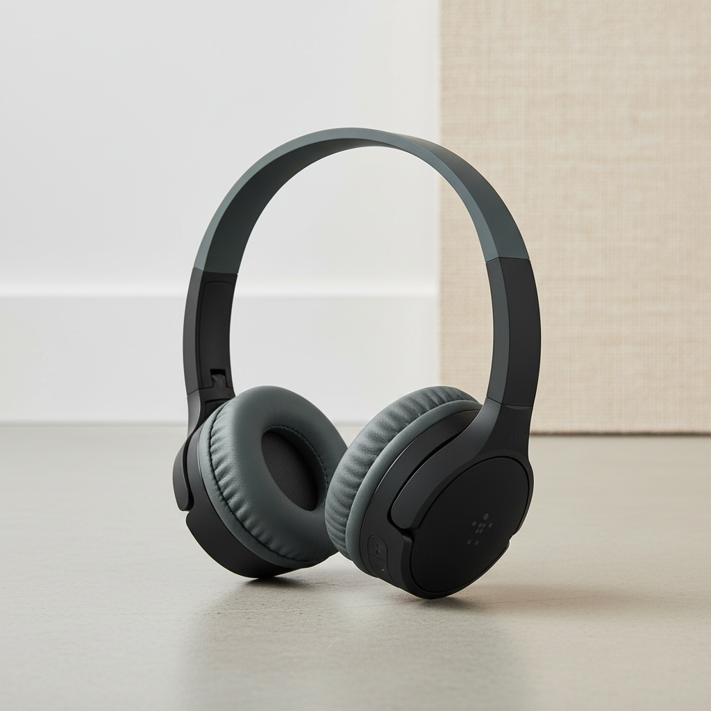 Belkin Casque supra-auriculaire SOUNDFORM Mini BT pour enfants, noir