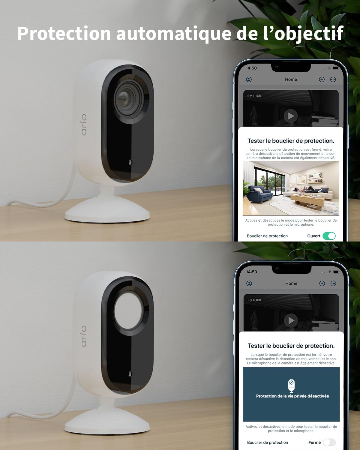 Arlo VMC3260-100EUS Caméra Intérieure Filaire WiFi 2K Essential 2, Kit de 2 caméras, Audio Bidirectionnel, Vision Nocturne, Cache de Lentille, Blanc