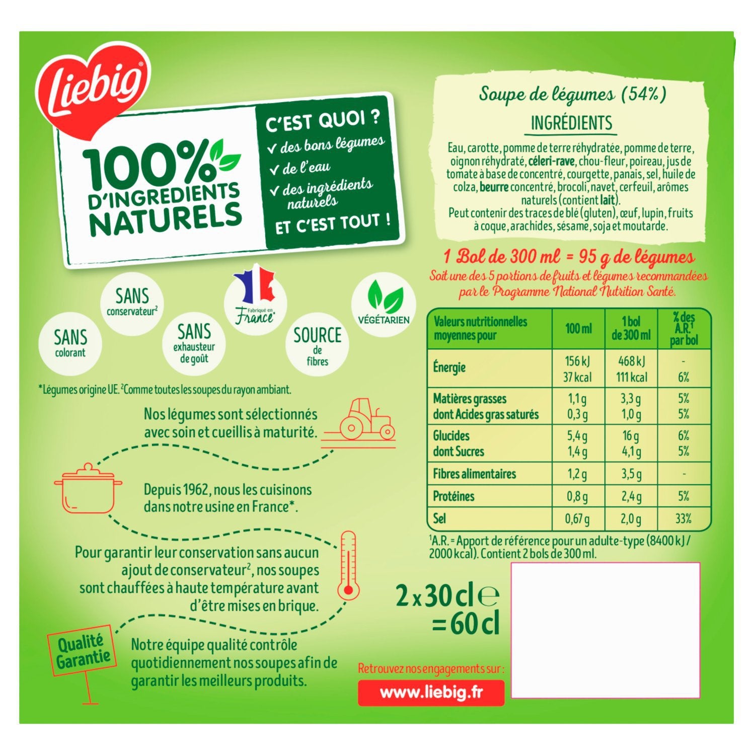Liebig Mouliné de 12 légumes 2x30cl