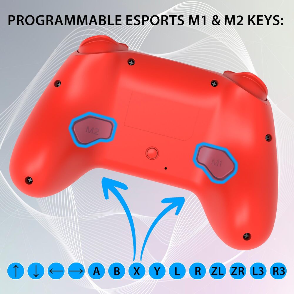 SUBSONIC Manette sans fil LED pour SW2 et SW, rouge