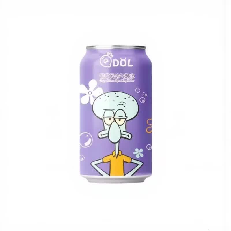 QDOL Eau pétillante saveur raisin 330ml*24