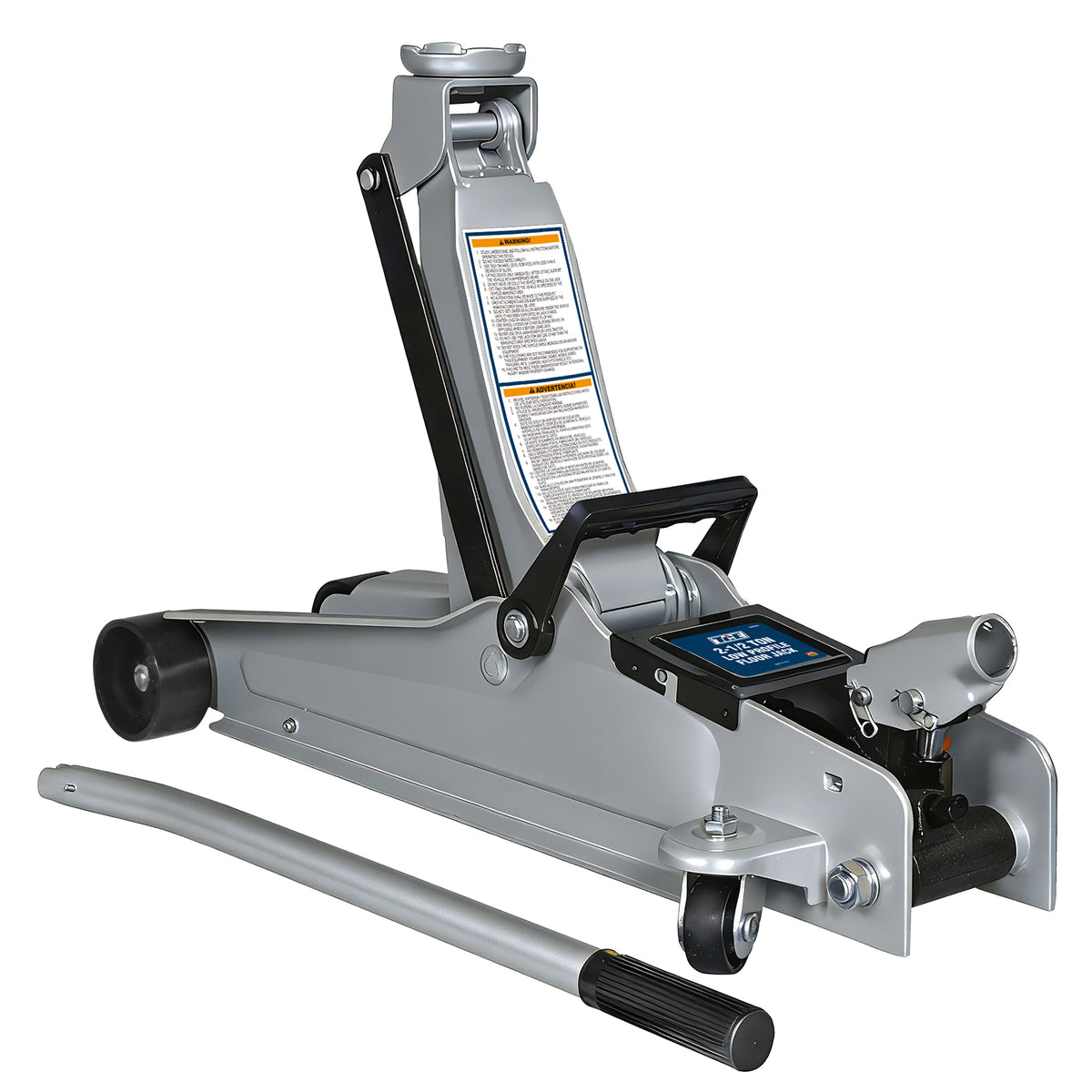 TCE Cric Hydraulique Horizontal Profil Ultra Bas 2,5t 85-380mm Structure en Acier Robuste en 1494 Certifié CE pour Changement de Pneu d'Urgence Adapté aux Voitures de Sport Voitures de