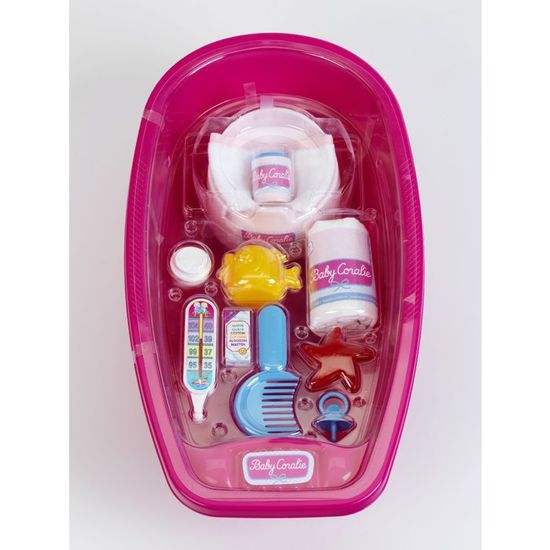 Theo Klein 1663 Baby Coralie Grande baignoire de bébé avec accessoires