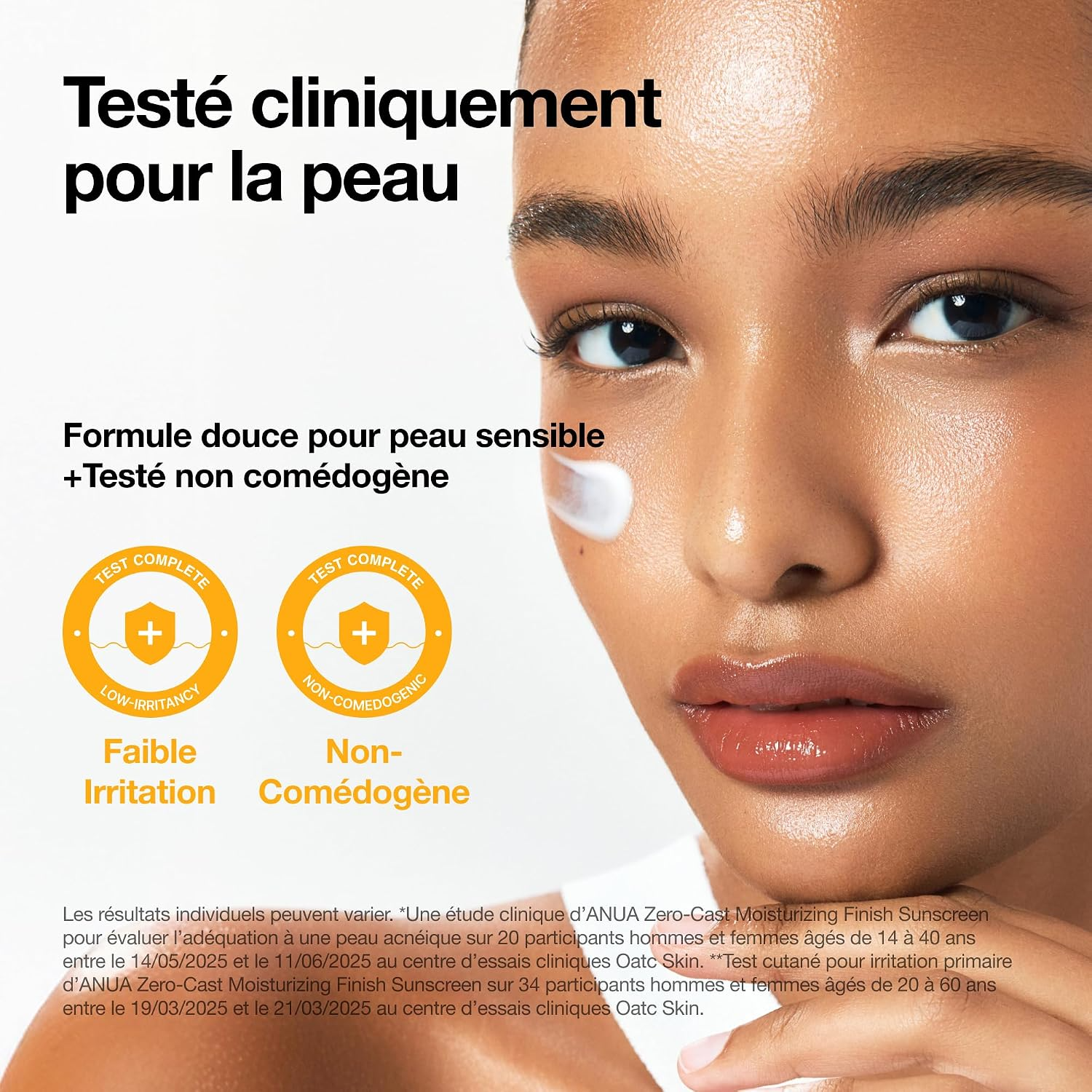 Anua Crème Solaire Fini Hydratant Zéro Effet Cire 50 ml