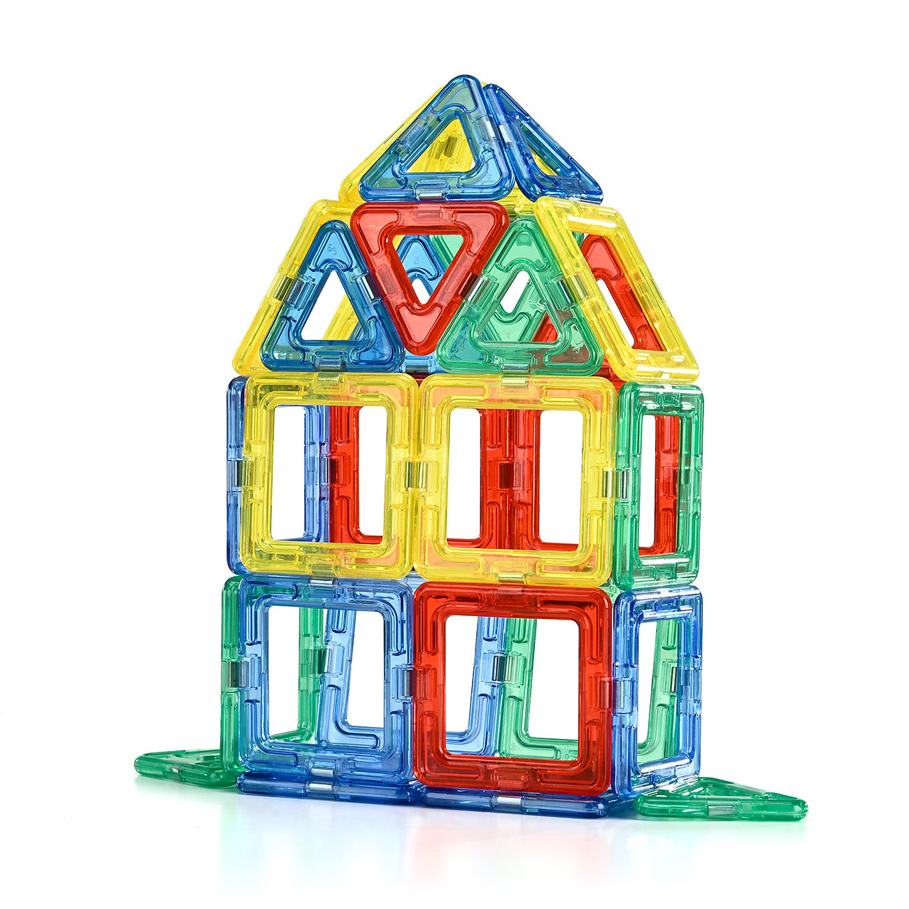 Tokky 36 Pièces Tuiles Magnétiques Mini Jouets de Construction Éveil Éducatif d'Entrée de Gamme Structure à Forte Aspiration Magnétique Matériau ABS Sûr Emballage Boîte de Couleur CQ10