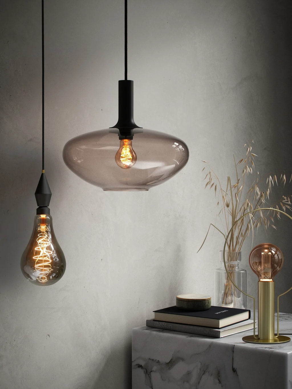 Ampoule DECO - E27 A60 standard Spiral Dimmable, verre ambré - blanc chaud 2200K 400 lm. - Nordlux