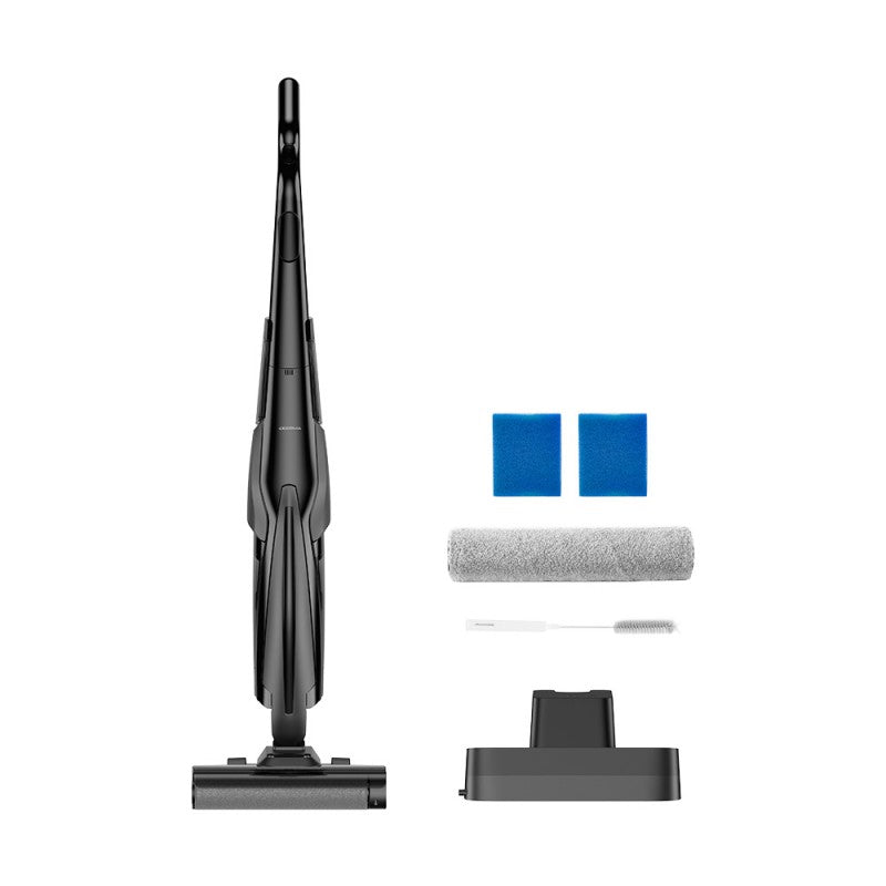 Deerma VX100 Ultra S Aspirateur laveur, lavage de la brosse à 70 °C + séchage à 100 °C, puissance d'aspiration de 22 kPa, nettoyage en position horizontale à plat à 180°