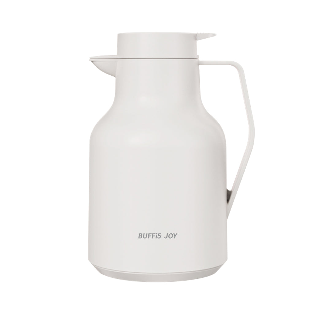 LIFEPAL BUFFI5 JOY Casserole isotherme avec affichage intelligent de la température – 1,5 L, revêtement intérieur à double épaisseur en verre rouge, écran tactile