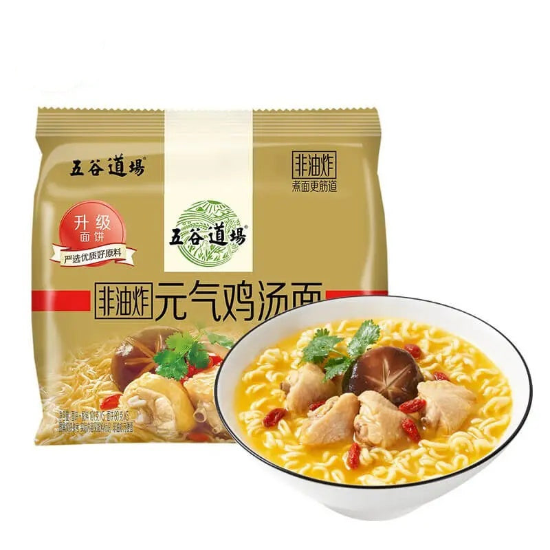 Wu Gu Dao Chang Nouilles instantanées au bouillon de poulet énergisant, lot de 5, 5 x 101 g