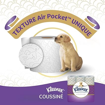 Kleenex Papier Toilette Doublé, Doux Air-Cushion, 6 Rouleaux