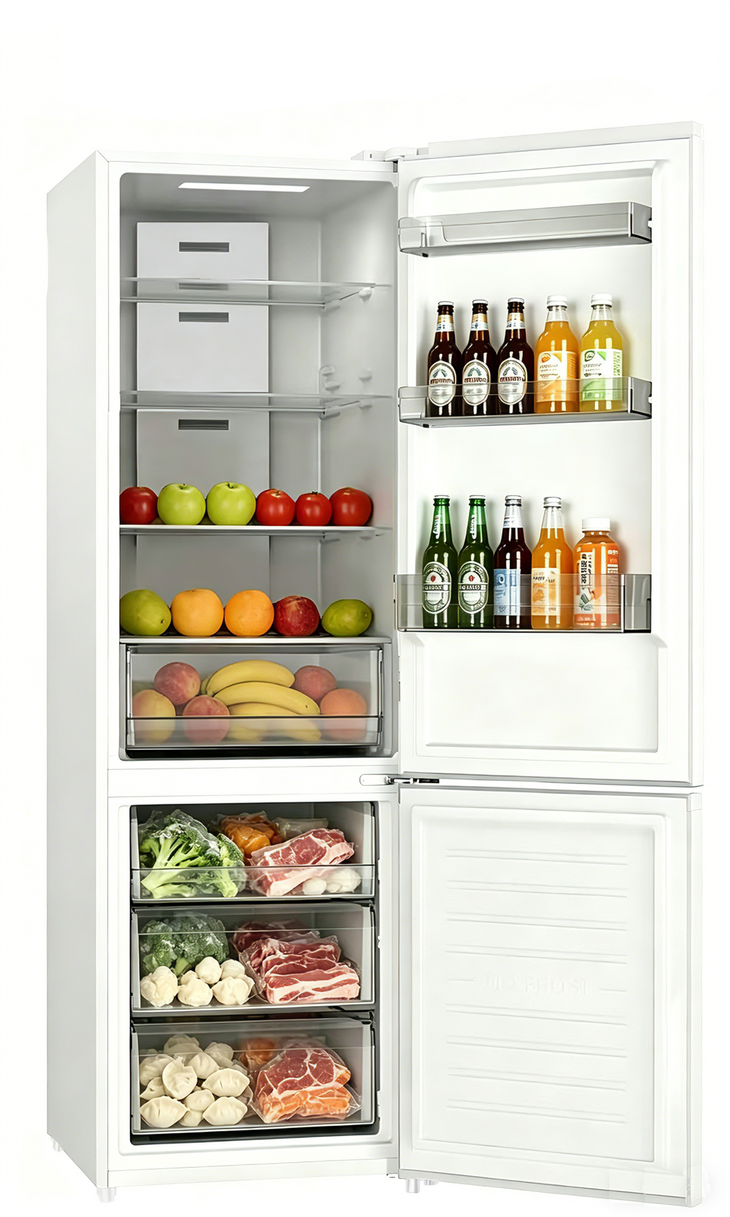 Sonlu CD‑350RW Réfrigérateur‑congélateur combi 310 L Volume du réfrigérateur 211 L, volume du congélateur 99 L, largeur 60 cm, compresseur inverter, porte réversible, régulation électronique de la température