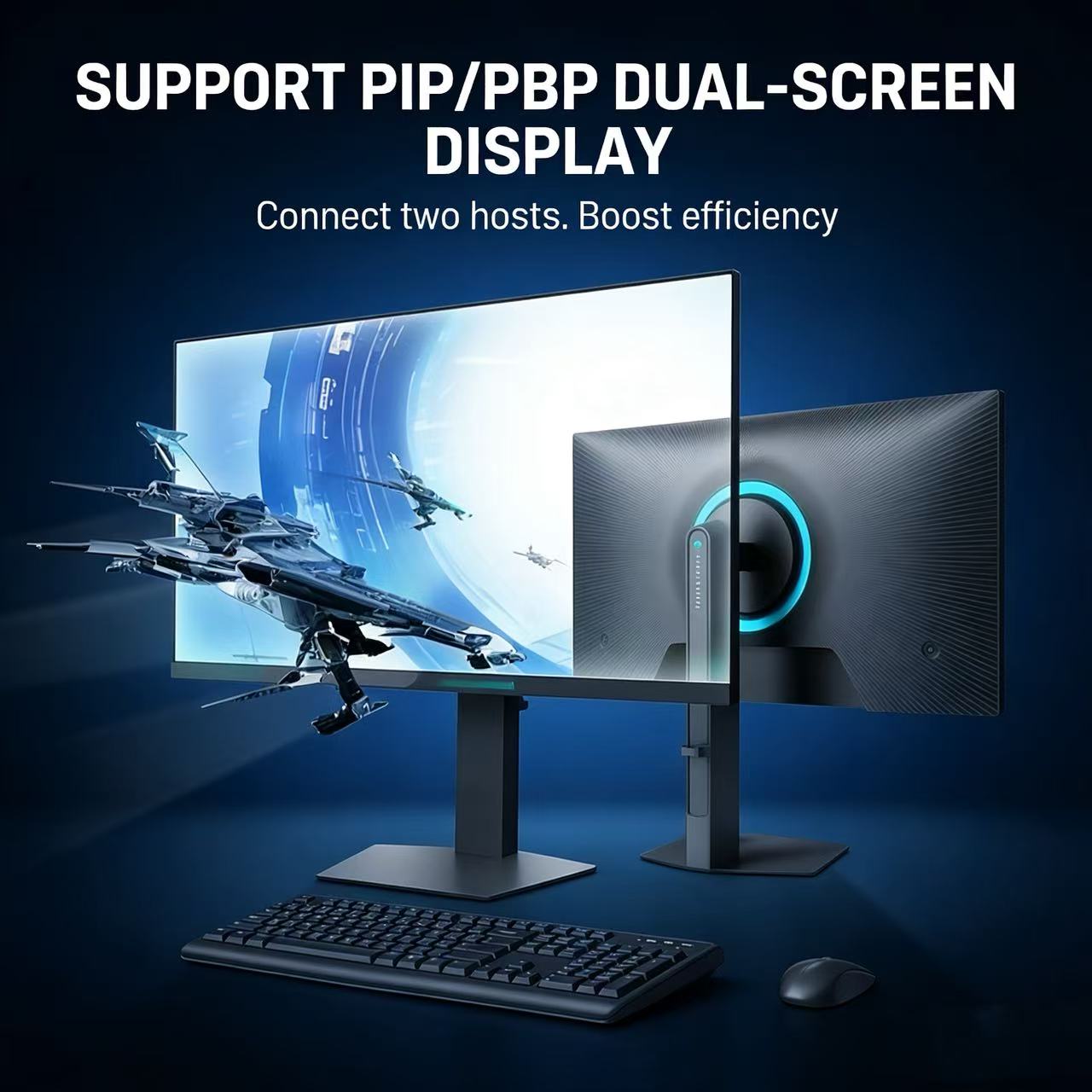 THUNDEROBOT Moniteur de jeu professionnel FHD 24,5 pouces 320 Hz, taux de rafraîchissement élevé, haute luminosité 450 nits, inclinable et pivotant CF25F300L