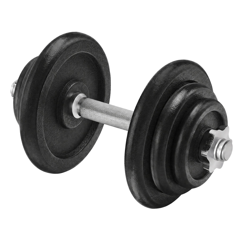 JOYFURNOSHaltères en fonte, disques de poids 20 kg, réglables pour entraînement hommes femmes, Noir
