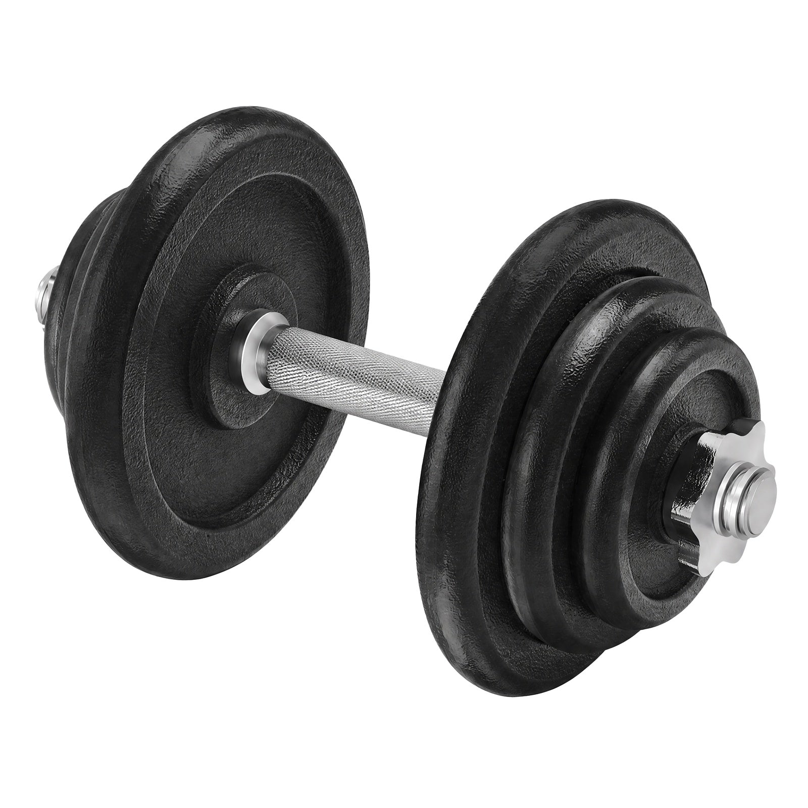 JOYFURNOSHaltères en fonte, disques de poids 20 kg, réglables pour entraînement hommes femmes, Noir