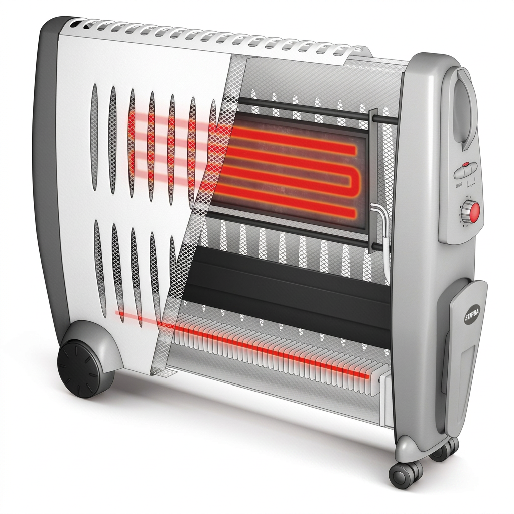 SUPRA Ceramino 1503 Radiateur en céramique 1500 W Chauffage portable 3 niveaux de puissance 0,7 L Humidificateur Protection de sécurité antigel