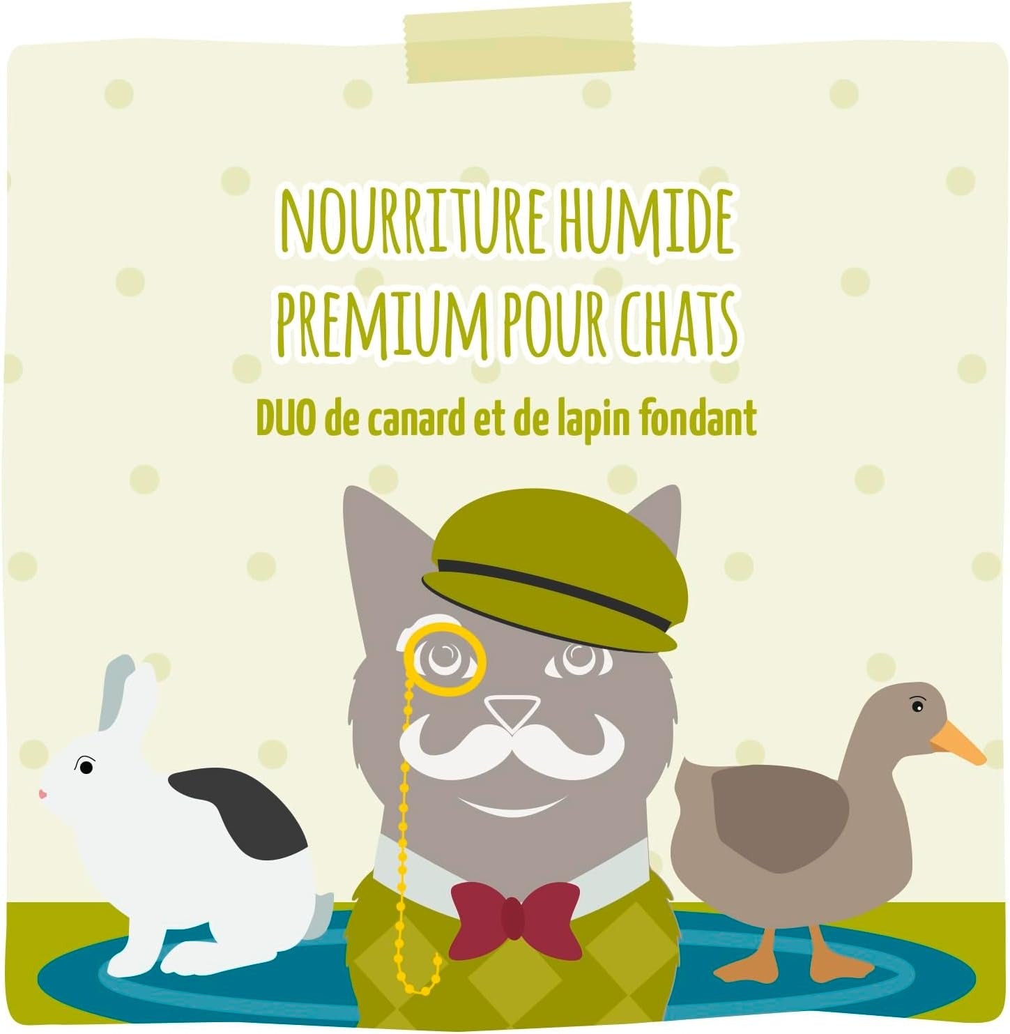 [Peut être servi frais pour l'été] MjAMJAM Senior Duo Quetschie Nourriture humide pour chat lapin canard - 300 g x 6