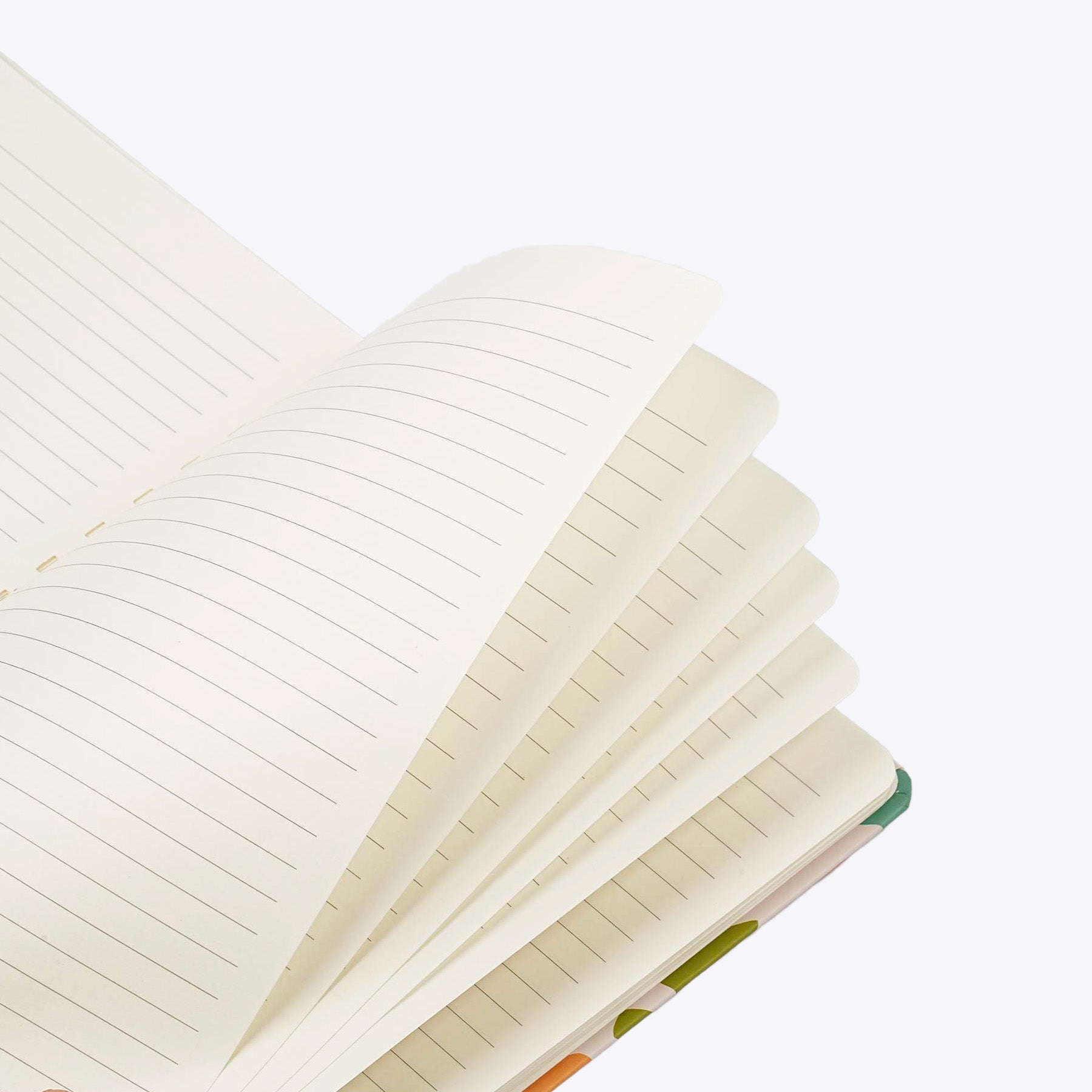 Jubiluu Carnet à spirale A5 à couverture rigide, ligné - 96 feuilles (papier offset 100 g/m²) - avec bande élastique - Carnet règlé crème classique pour écrire, école
