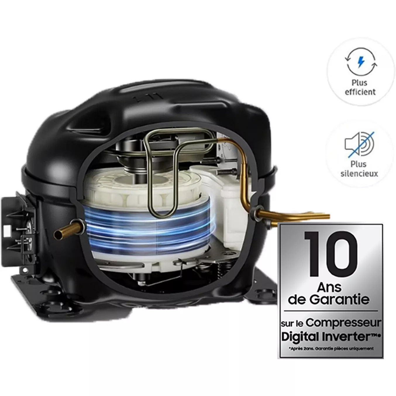 Samsung Réfrigérateur Combiné RB38C603CS9 390 L Classe C Argenté