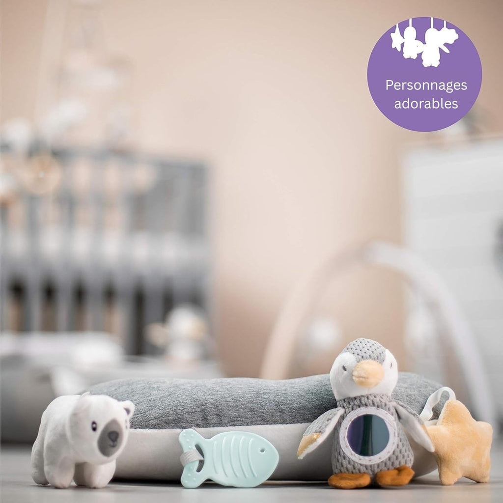 Nuby Coussin d'éveil ventral pingouin