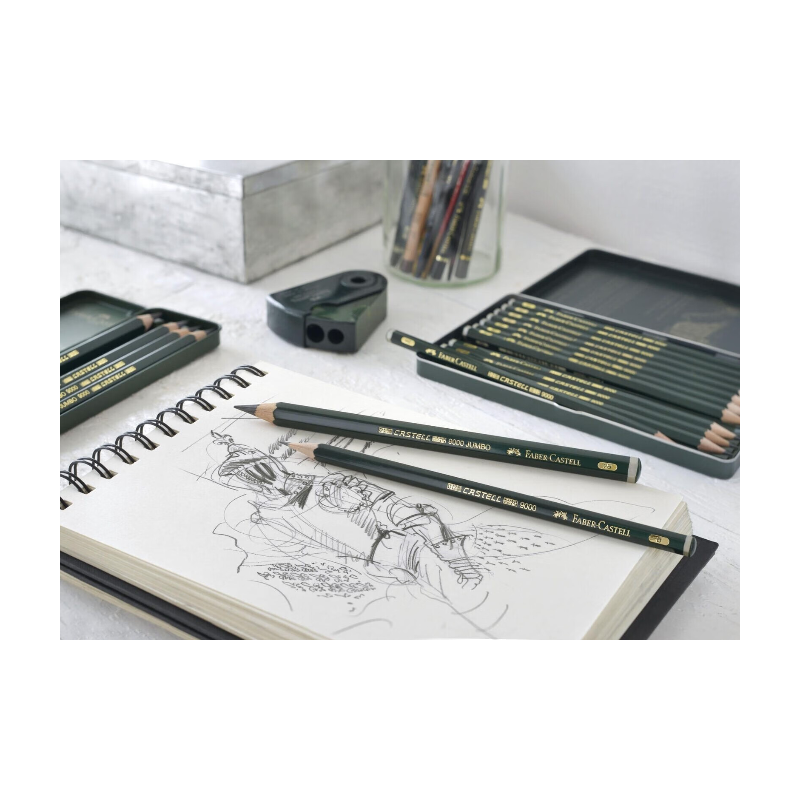 Faber-Castell Set de crayons graphite Castell 9000 Art - mines 8B à 2H