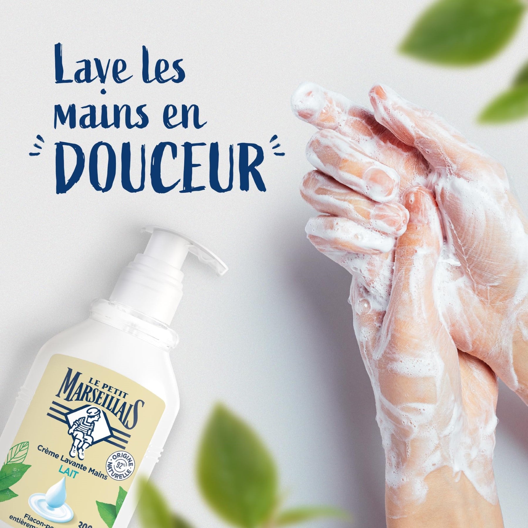 LE PETIT MARSEILLAIS Crème lavante mains à l'extrait de lait pH neutre 300 ml