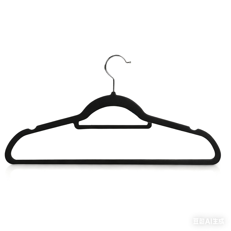 ANQI Lot de 20 cintres en velours antidérapants avec barre pour cravate - Noir