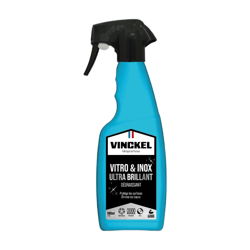 VINCKEL Nettoyant vitres et inox sans traces dégraissant 500 ml