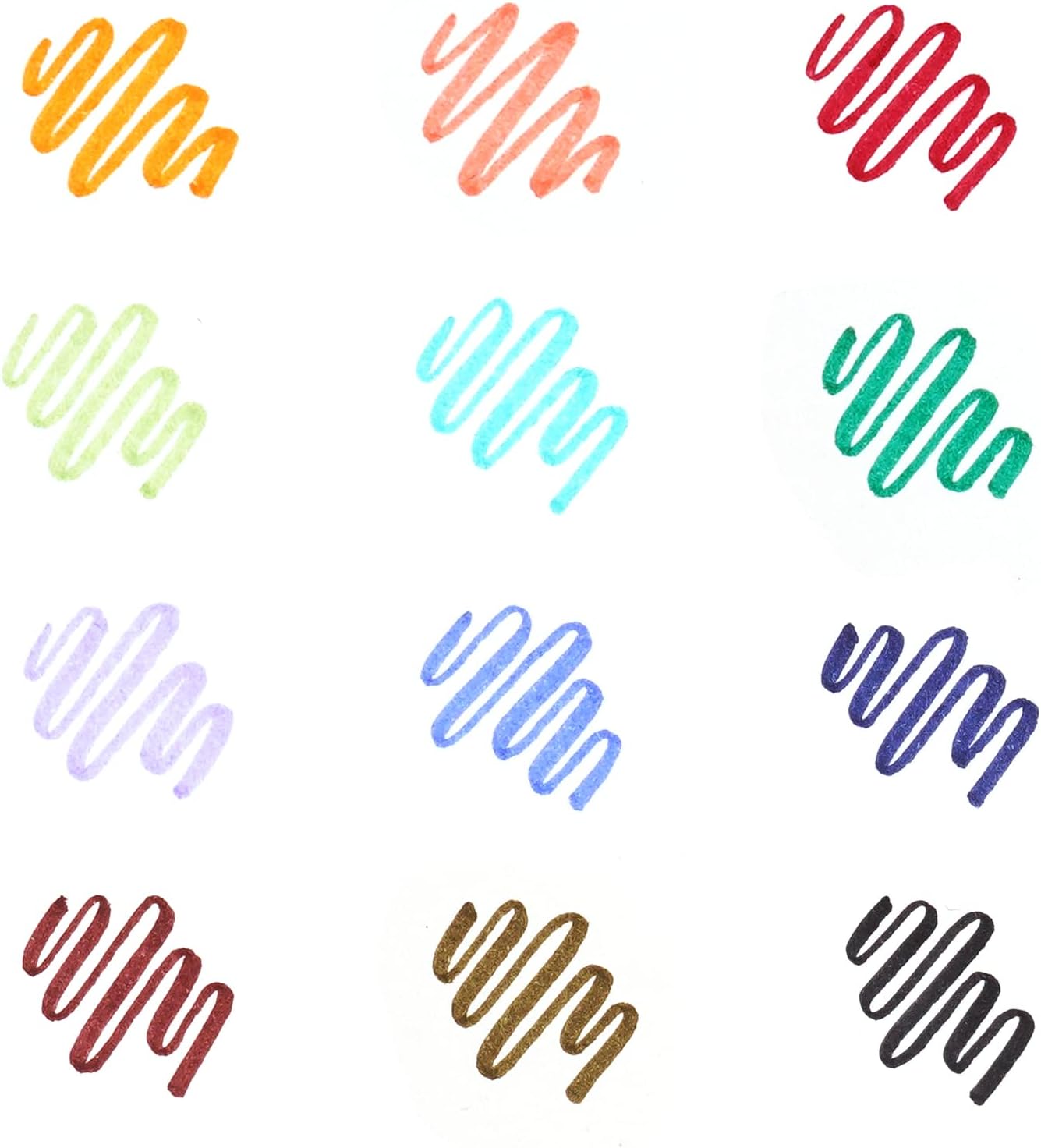 WRITECH Arts Sign stylo pinceau, 12 couleurs assorties