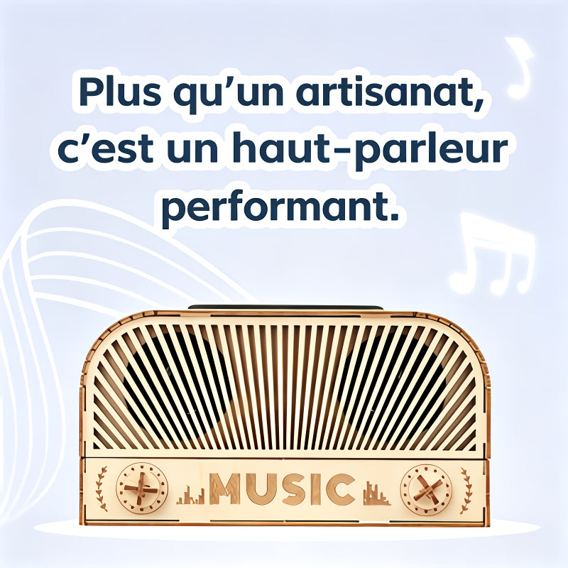 MIMI Enceinte Bluetooth en Bois DIY Modèle Puzzle 3D Cadeau pour Adultes