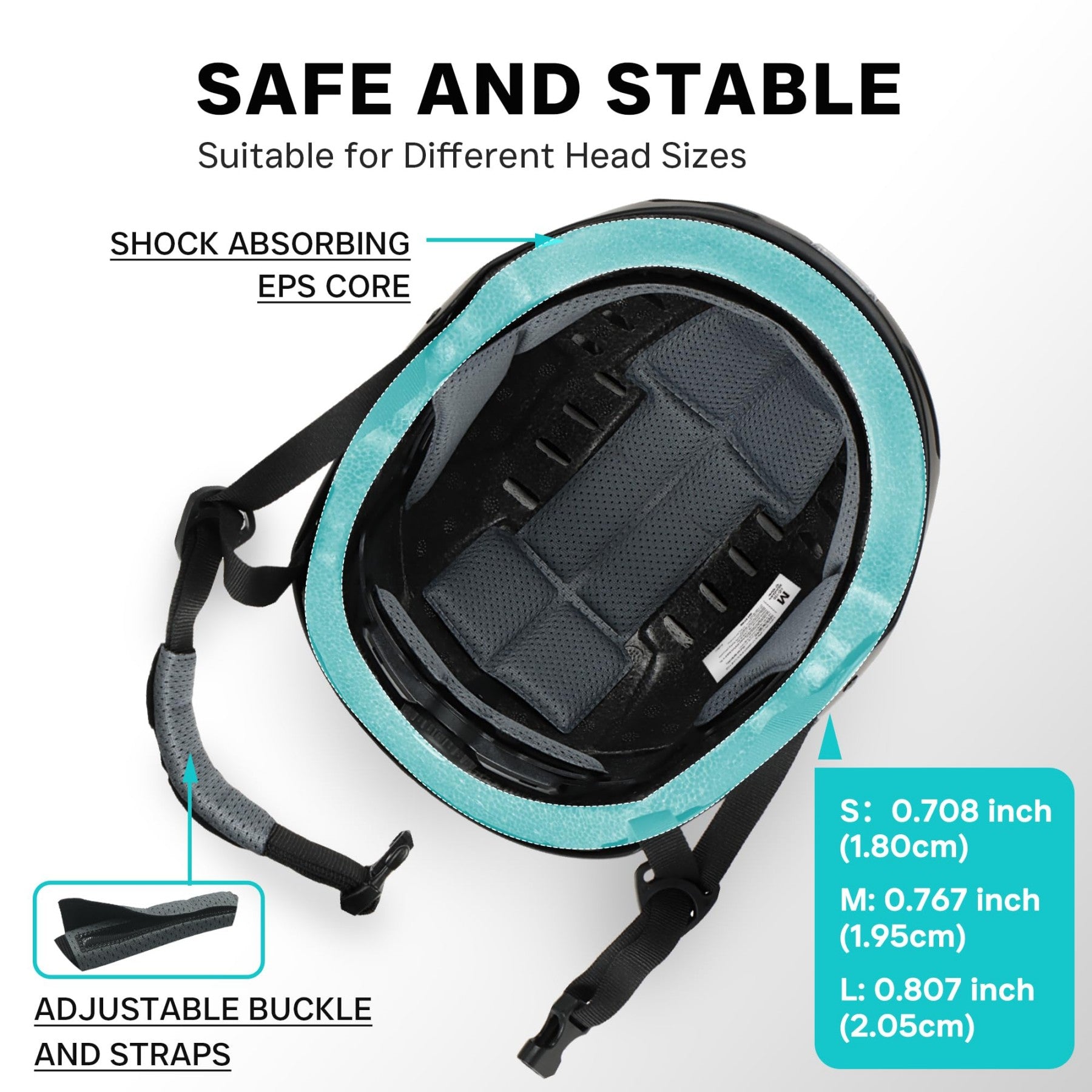 DKONI HS-158 Casque de vélo adulte rechargeable USB avec éclairage avant et arrière Convient aux hommes et aux femmes Noir S 48-55 cm