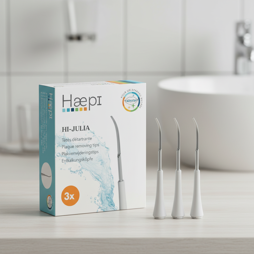 Haepi Lot de 3 têtes de détartrage pour brosse à dents électrique sonique, élimine le tartre et les taches, compatible avec Julia