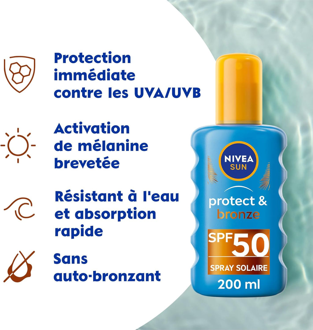 NIVEA SUN Protect & Bronze Spray solaire SPF50 - 200 ml