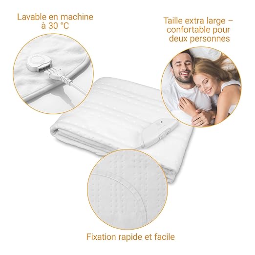 medisana HU 676 Chauffe-matelas électrique, Format très grand lit, Taille XL