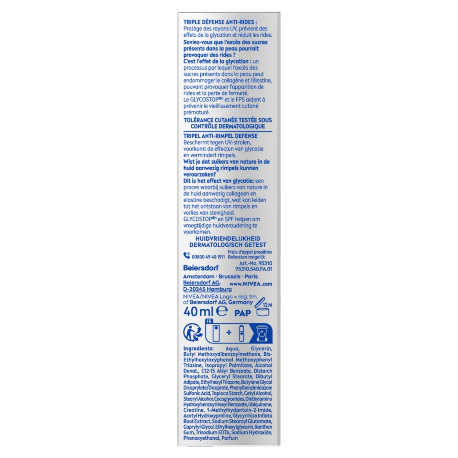 NIVEA Q10 Fluide visage anti-rides expert SPF50 40 ml