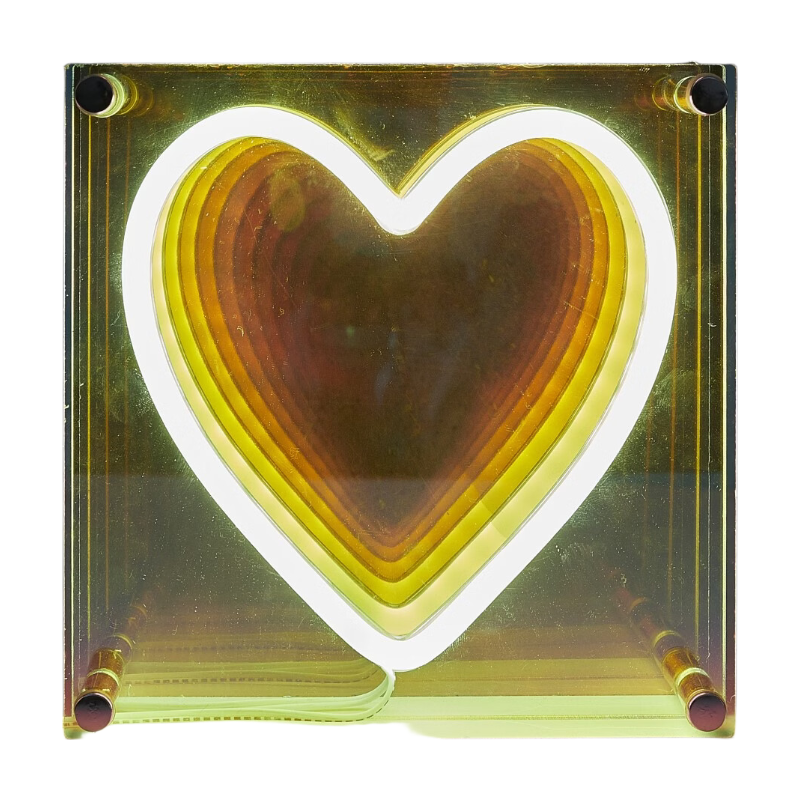 HOME DECO FACTORY Lampe cœur en acrylique à LED effet néon