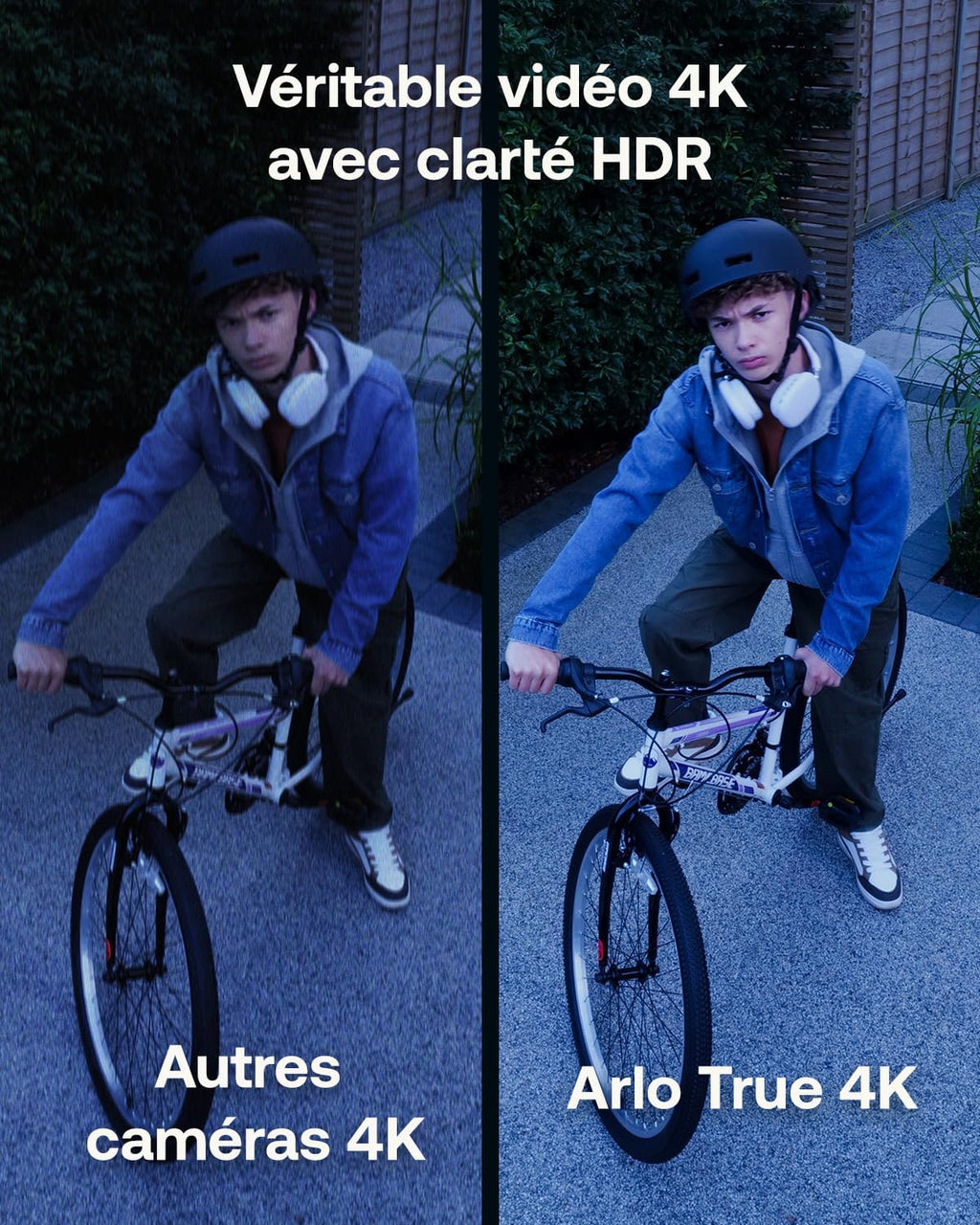 Arlo VMC5350-111EUS Caméra de Sécurité extérieure Ultra 3 4K WiFi sans Fil, Kit de 3 Caméras + Panneau Solaire et Smarthub, Détection par IA, Vision Nocturne Couleur, Compatible avec Alexa