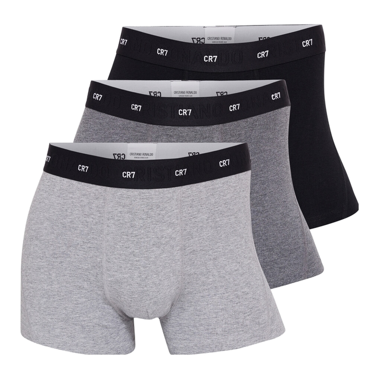CR7 Lot de 3 boxers Gris/Gris foncé/Noir