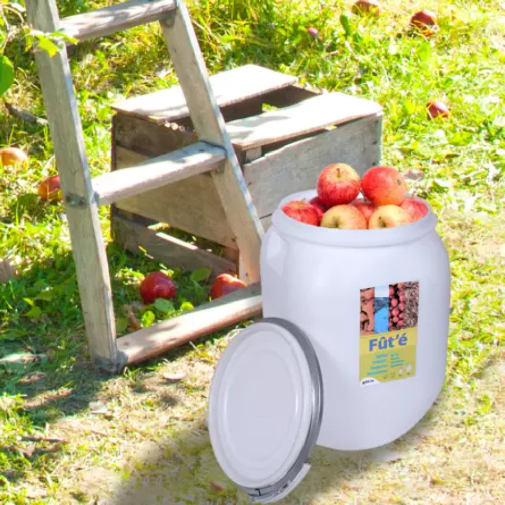 EDA Fût multi-usage Naturel 50 L FÛT'É Antichoc - cadenassable - étanche Certifié contact alimentaire Dim.: 36 x 36 x 53 cm