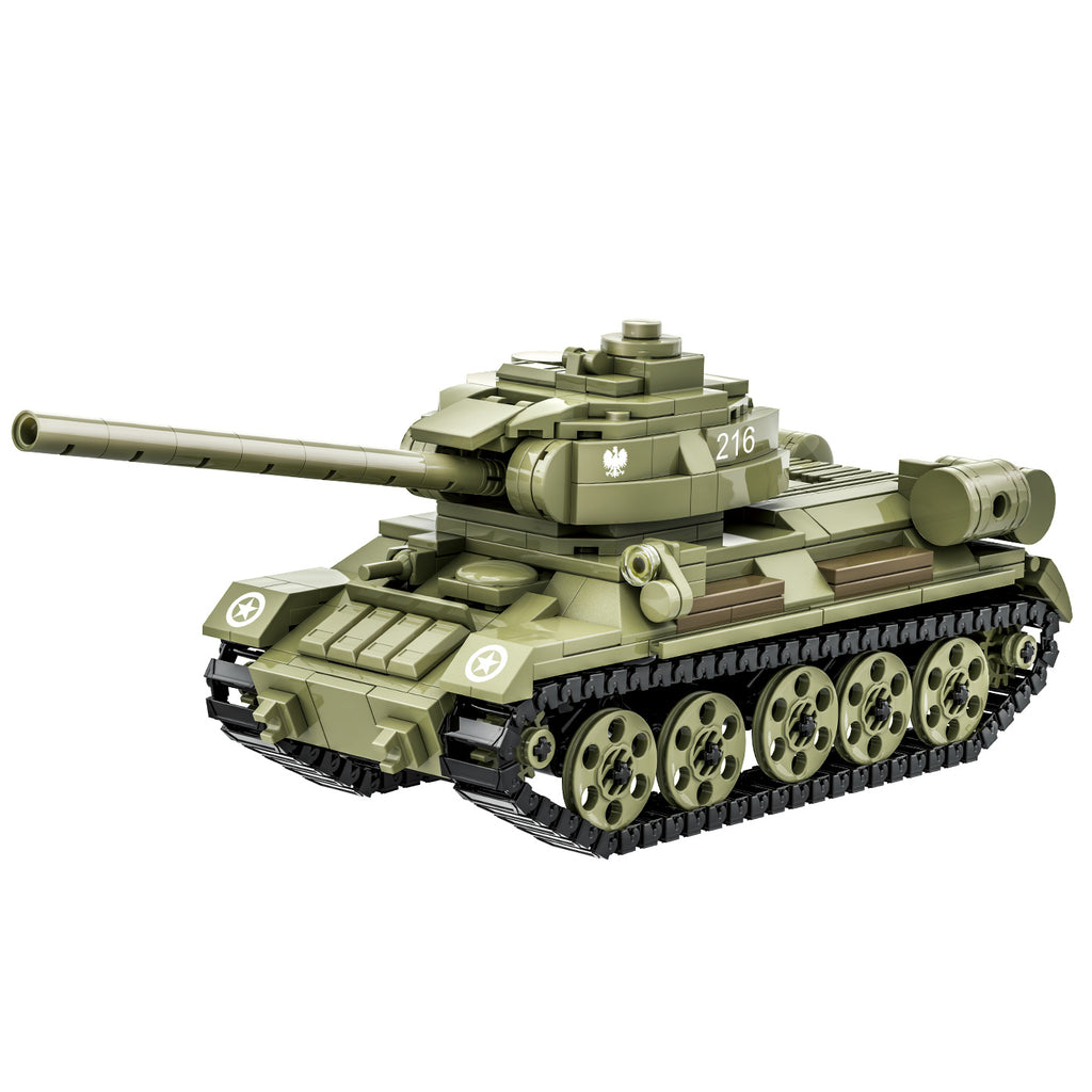 WANGE T-34-85 Tank moyen 602 pièces Ensemble de blocs de construction pour passionnés