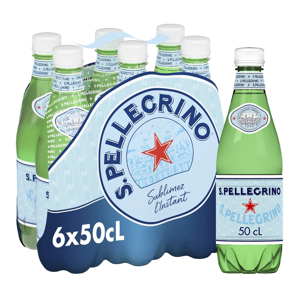 SAN PELLEGRINO Eau pétillante - 6 x 50 cl
