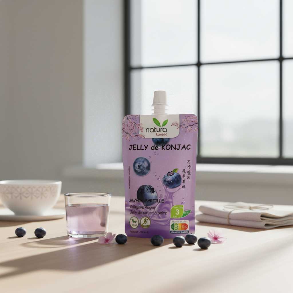 Natura Konjac Boisson à la gelée de konjac saveur myrtille - 150 ml