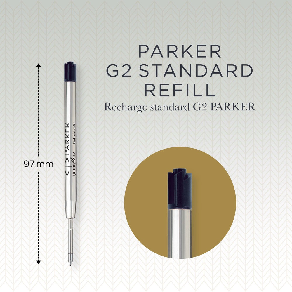 Parker Recharge de stylo à bille – Pointe moyenne, noir